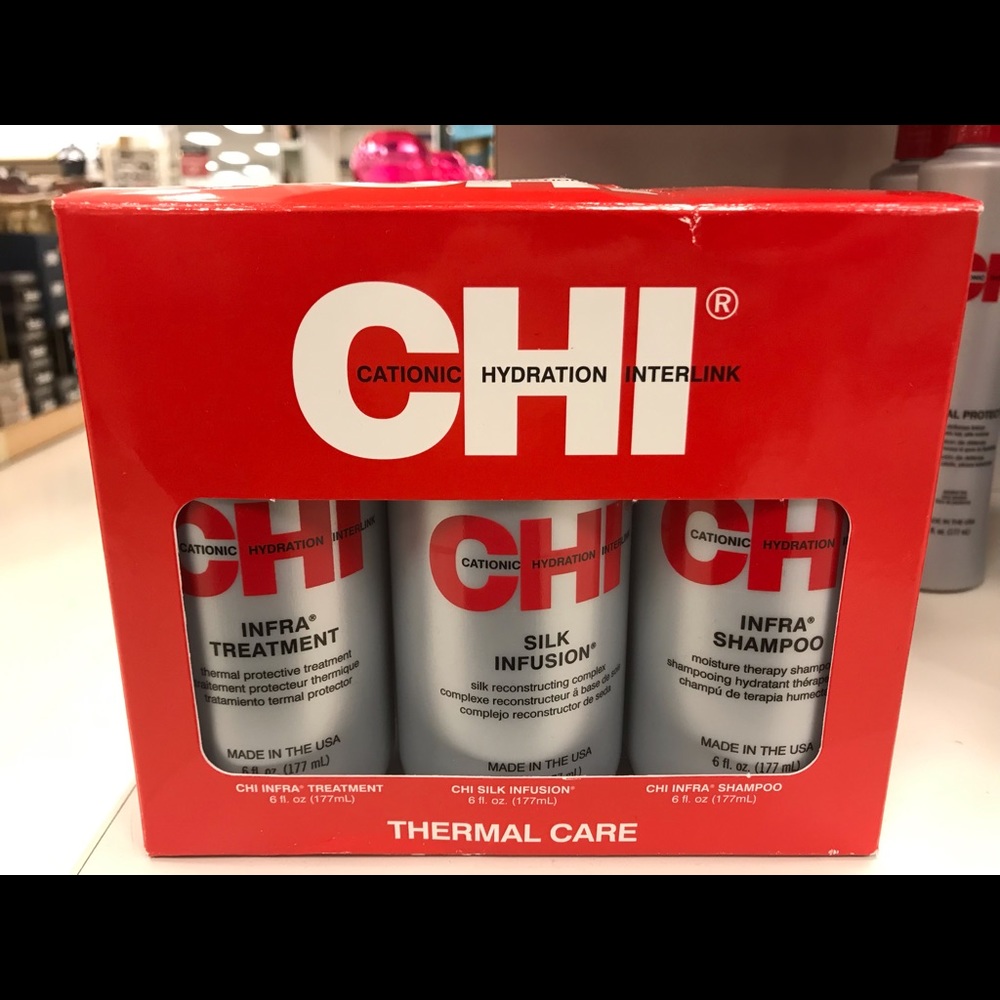 CHI silk infusion shampoo infra treatment trio